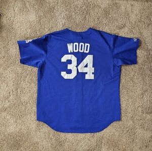Majestic MLB Sewn Chicago Cubs #34 Kerry Wood Jersey Men's XL